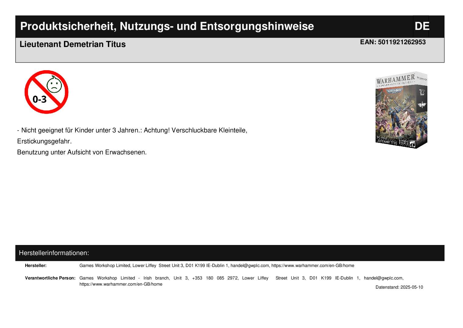 Lieutenant Demetrian Titus