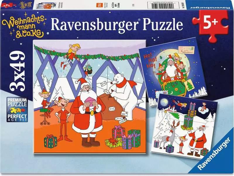 Kinderpuzzle 3x49 Teile: Weihnachtsmann & Co. KG