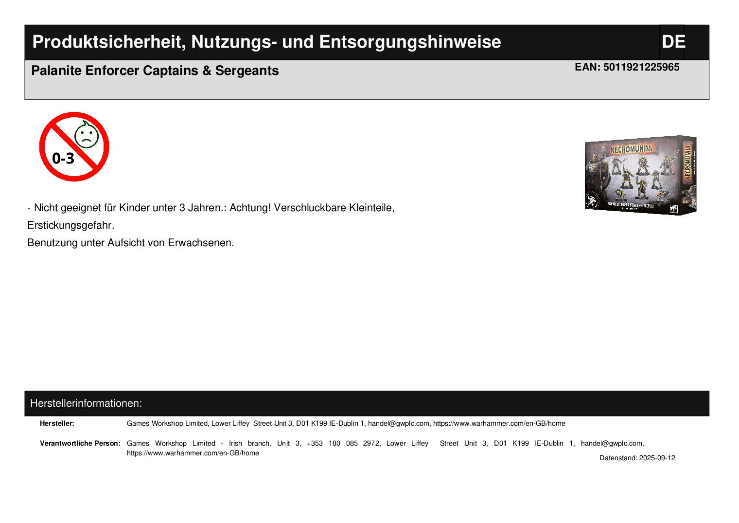 Palanite Enforcer Captains & Sergeants