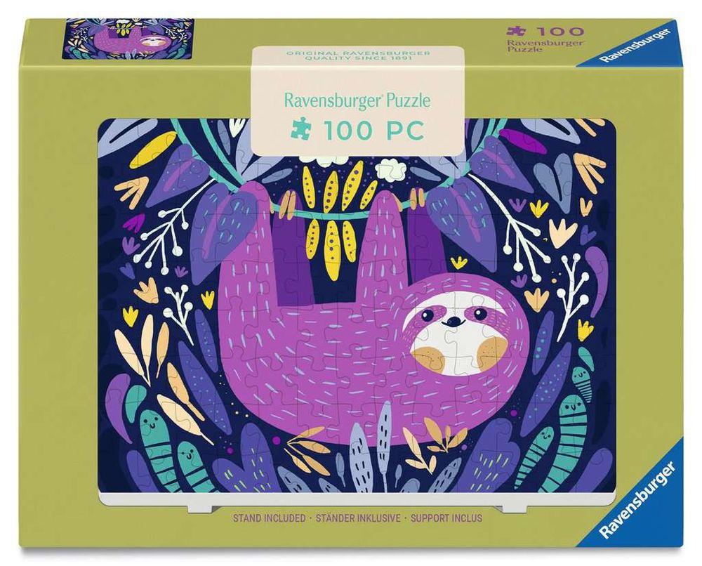 300 Teile XXL Puzzle: Mini Lächelndes lila Faultier