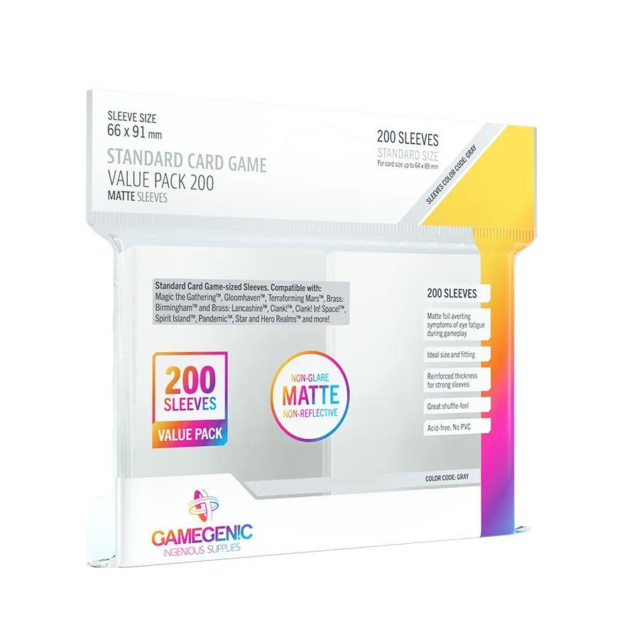 MATTE Sleeves Clear Standard Card Game Value Pack 200