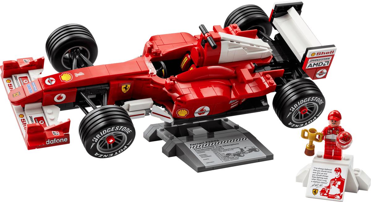 LEGO Icons Ferrari 2004 und Michael Schuhmacher