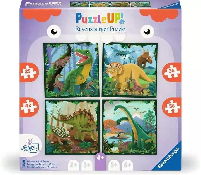 Kinderpuzzle ab 4 Jahren - Dinosaurier - 25 + 36 + 42 + 56 Teile