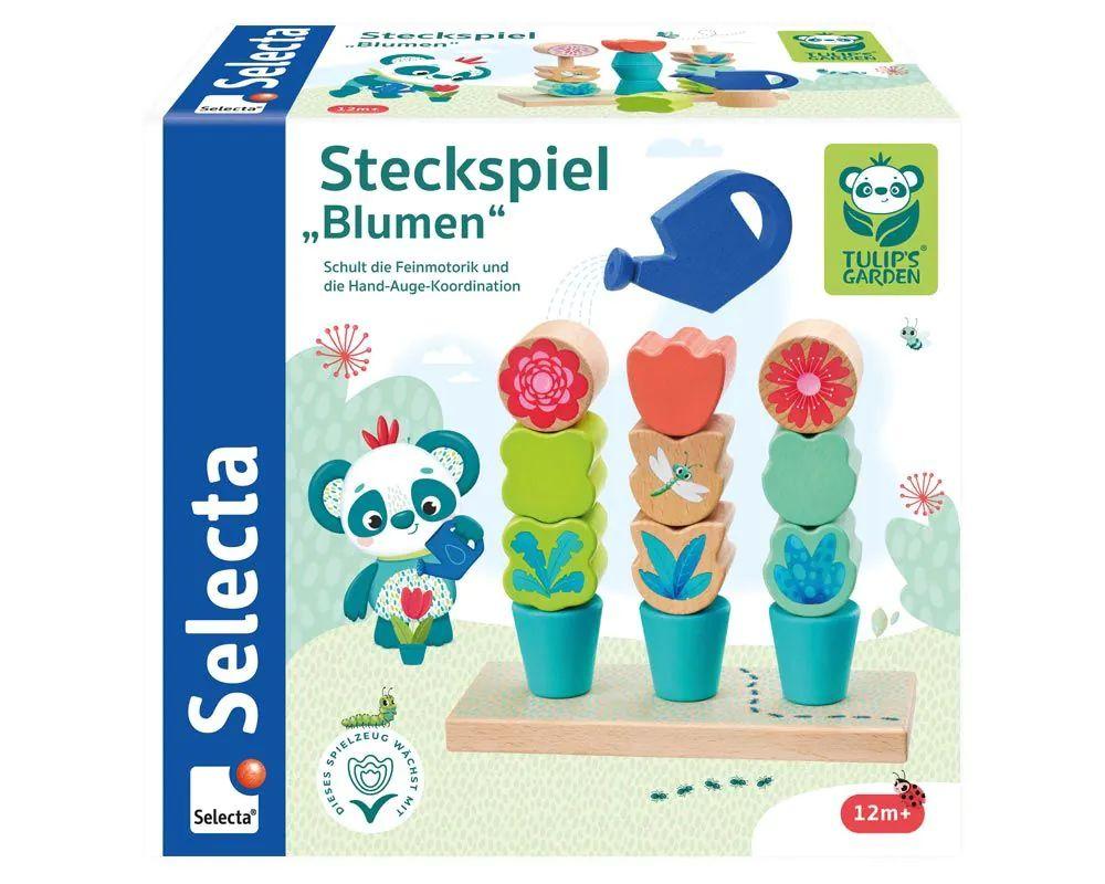 TULIP'S GARDEN by SELECTA® Kleinkindwelt: Steckspiel Blumen, 14 Teile