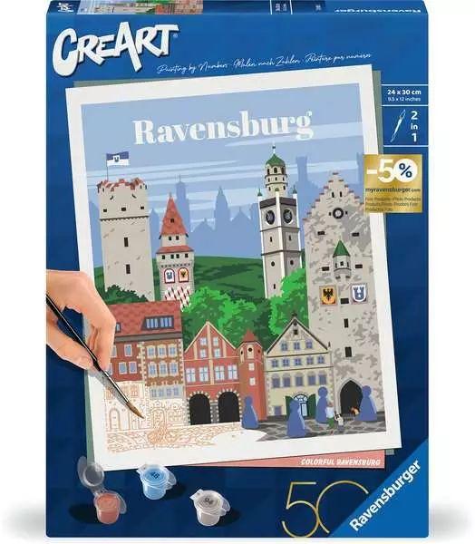 CreArt Farbenfrohes Ravensburg - Malen nach Zahlen für Erwachsene