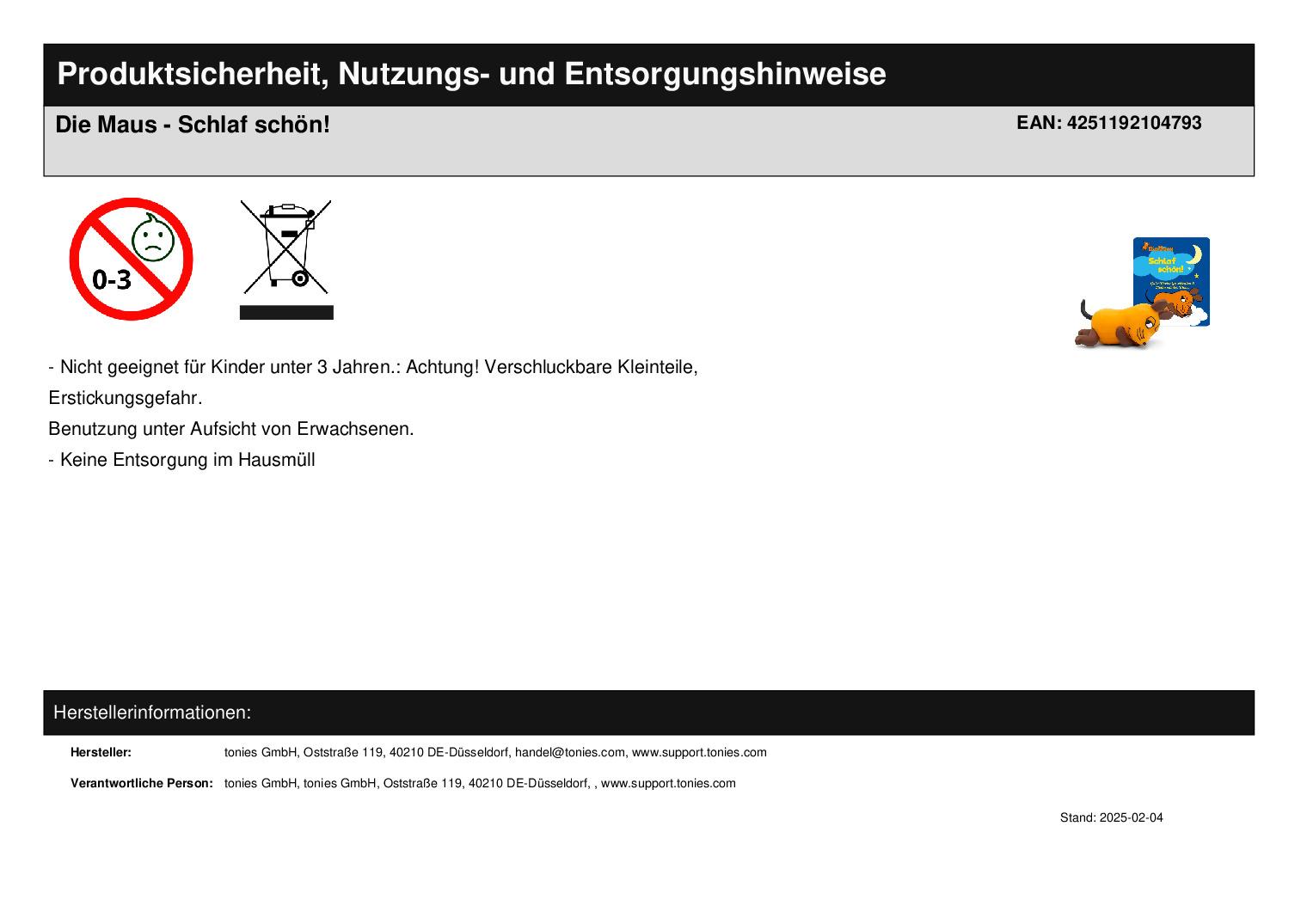 Die Maus - Schlaf schön!