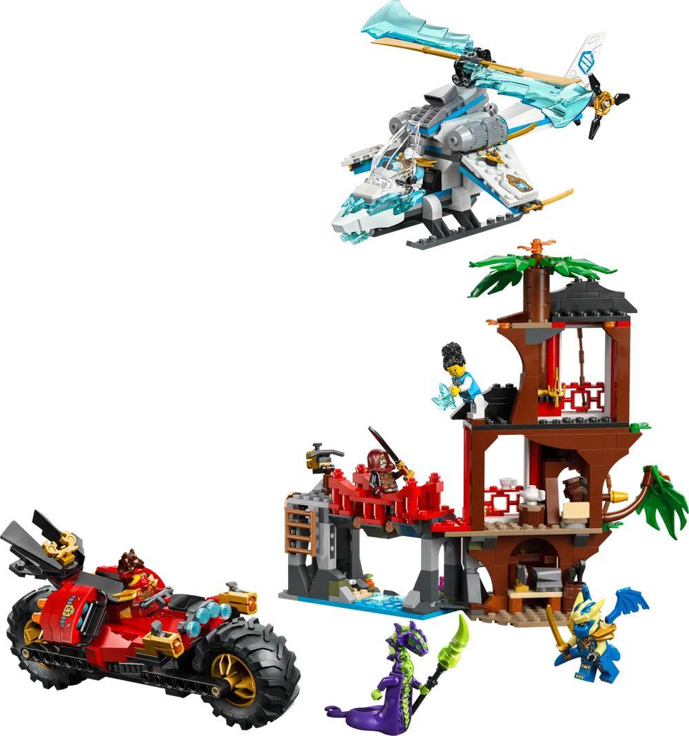 LEGO NINJAGO Showdown am Baumhaus mit dem Ninja Bike