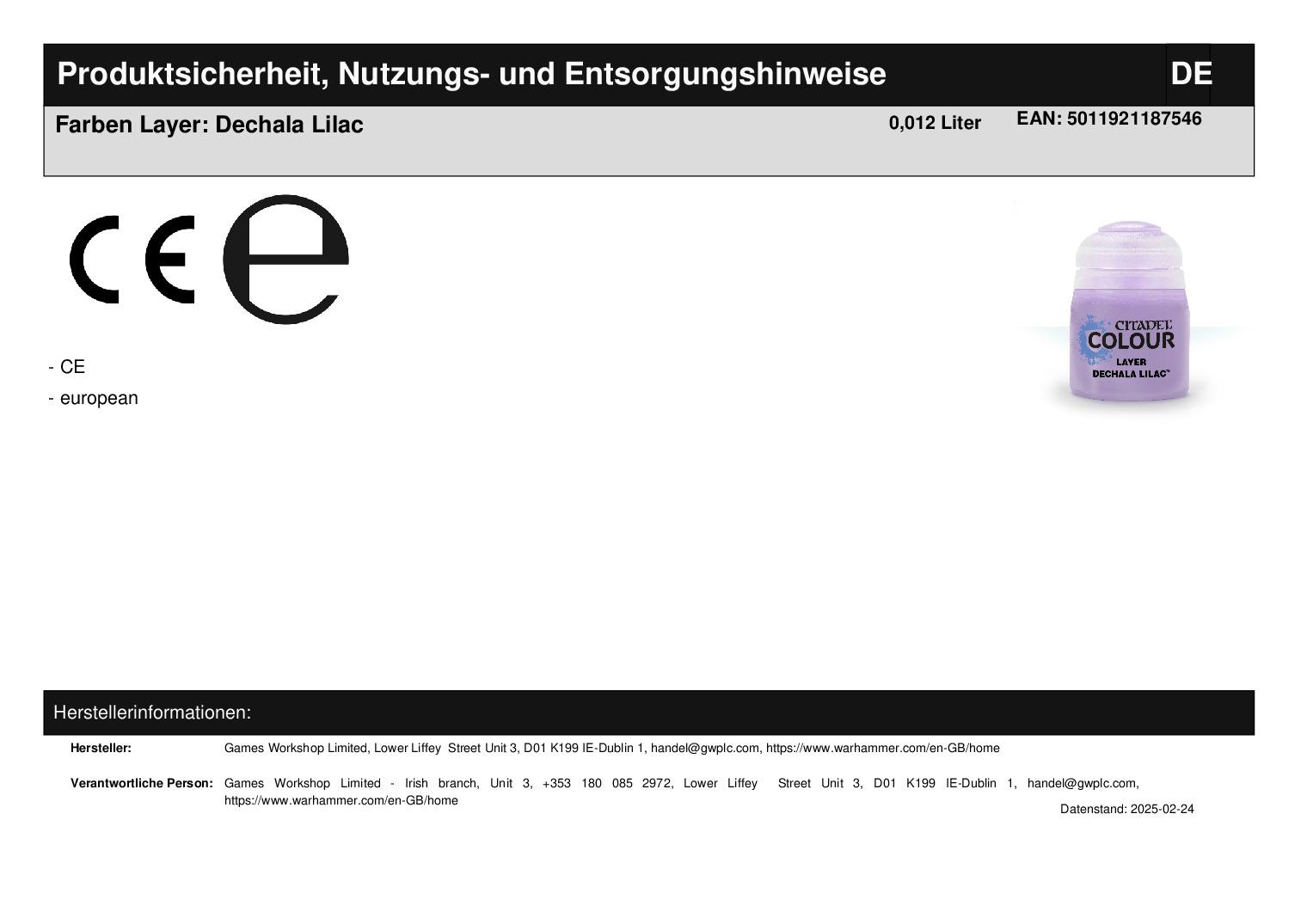 Farben Layer: Dechala Lilac