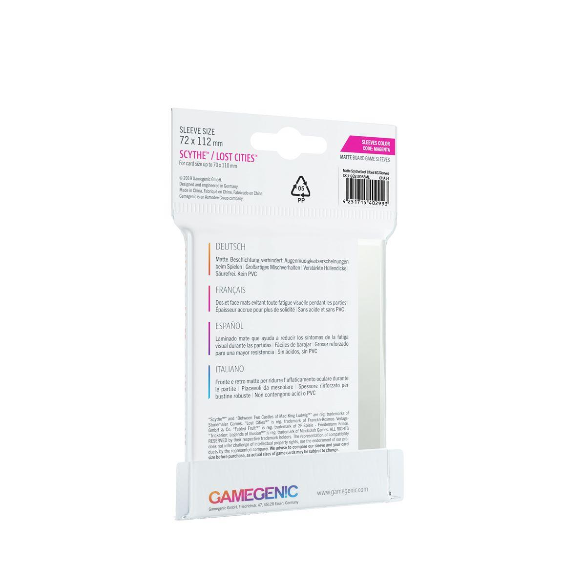 Gamegenic  Matte Board Game Sleeves - Scythe / Lost Cities 72 x 110 mm (60)
