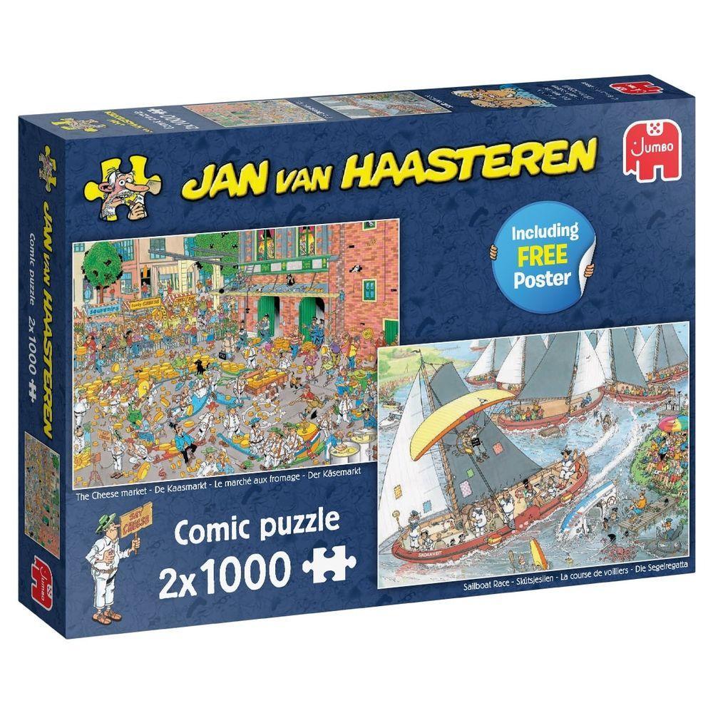 Jan van Haasteren - Der Käsemarkt & Die Segelregatta - 2x1000 Teile