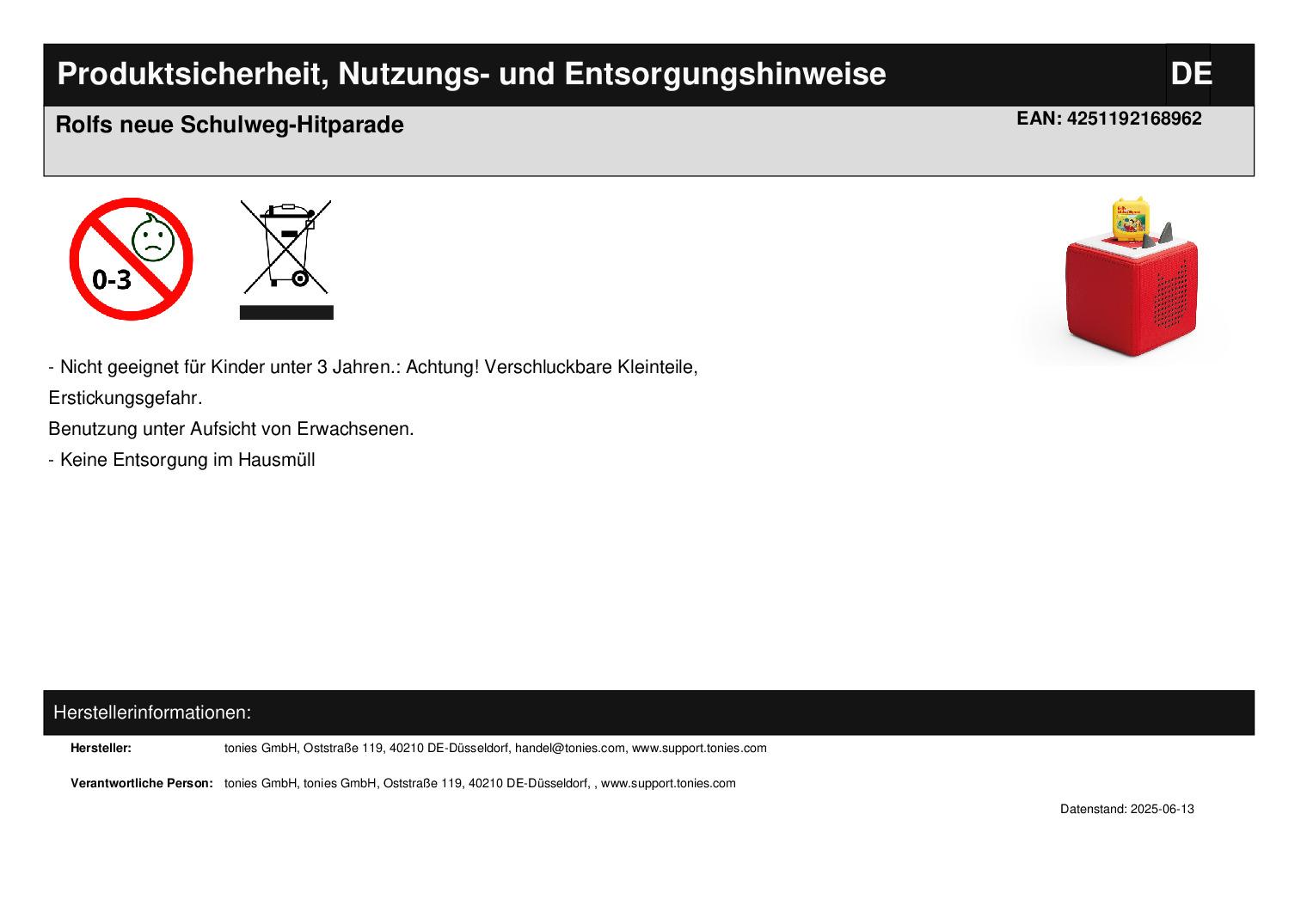 Rolfs neue Schulweg-Hitparade