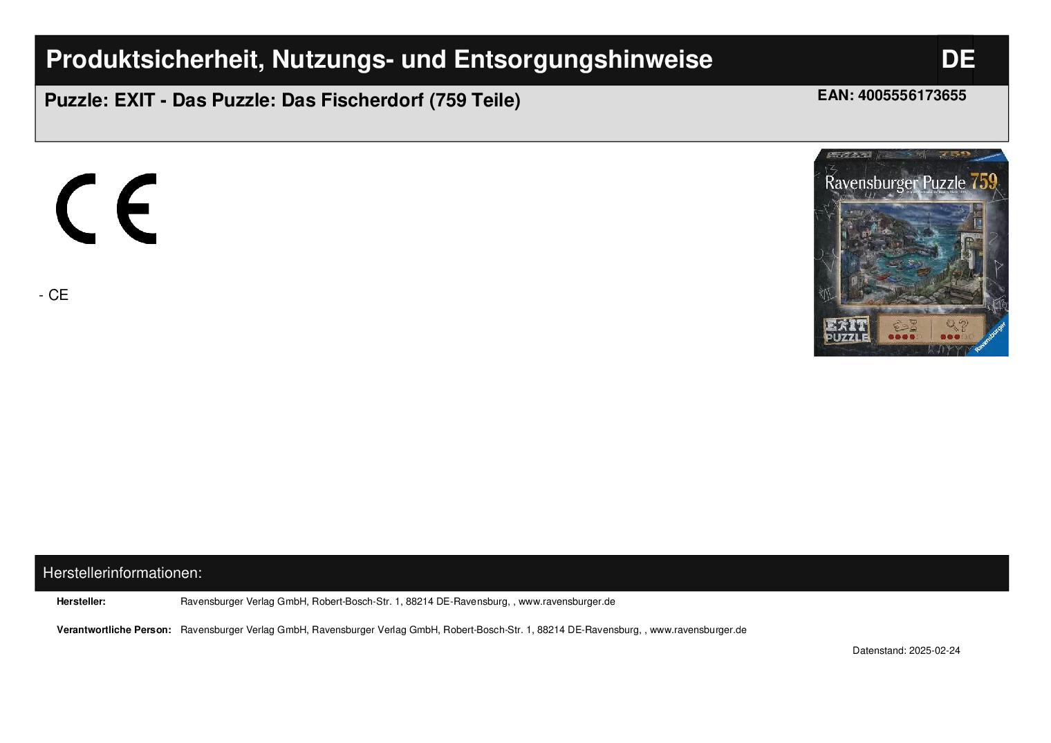Puzzle: EXIT - Das Puzzle: Das Fischerdorf (759 Teile)