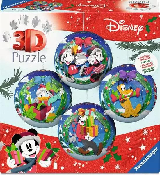 3D Puzzle-Ball-Set Holiday Baubles Disney