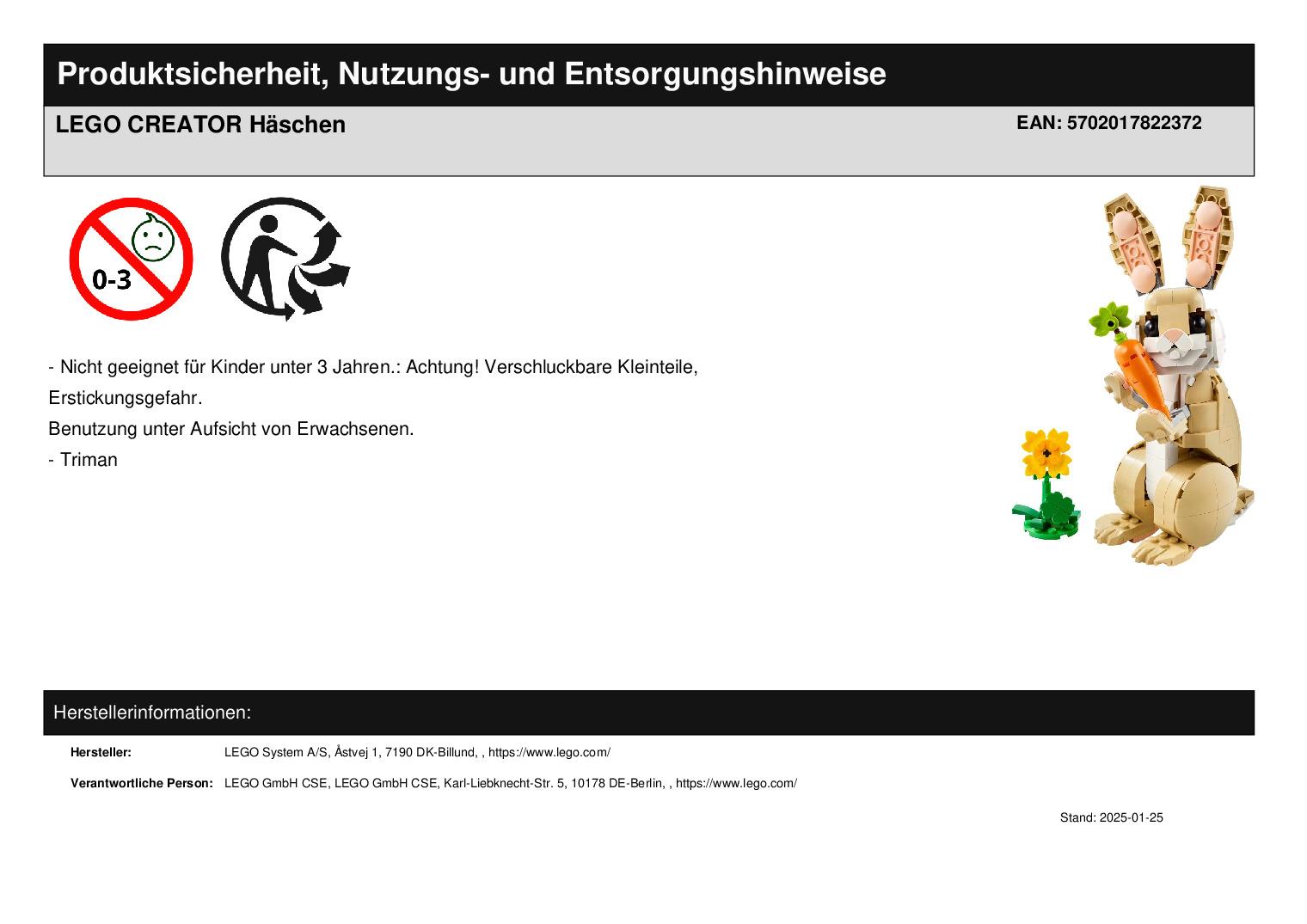 LEGO CREATOR Häschen