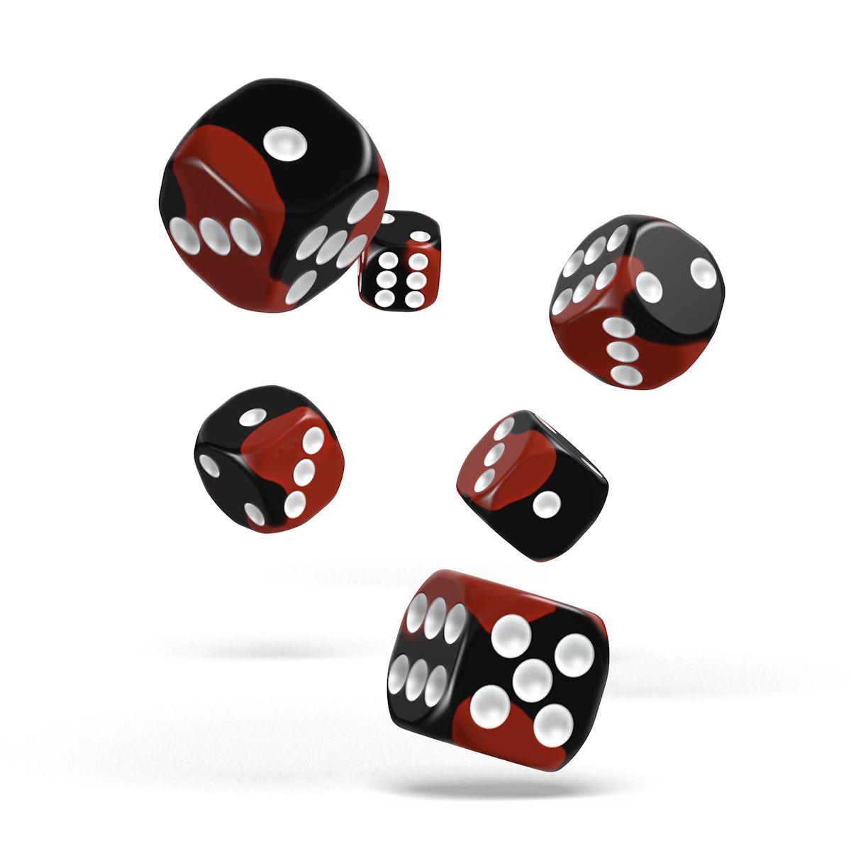 Oakie Doakie Dice D6 Dice 16 mm Glow in the Dark - Lava (12)