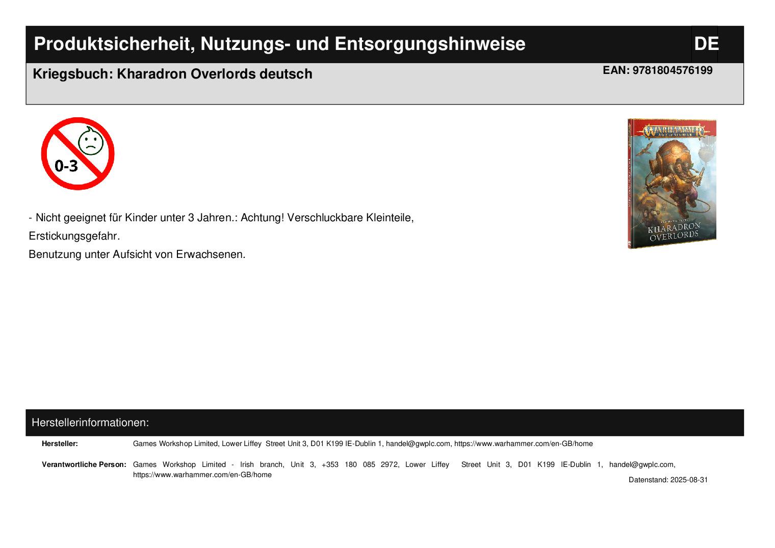 Kriegsbuch: Kharadron Overlords deutsch