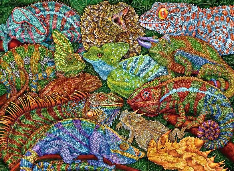 Kinderpuzzle ab 9 Jahren - Faszinierende Reptilien - 300 Teile