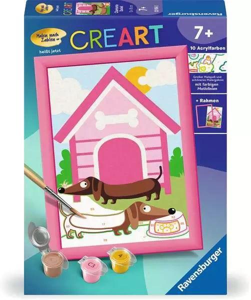 CreArt Charmante Dackel - Malen nach Zahlen