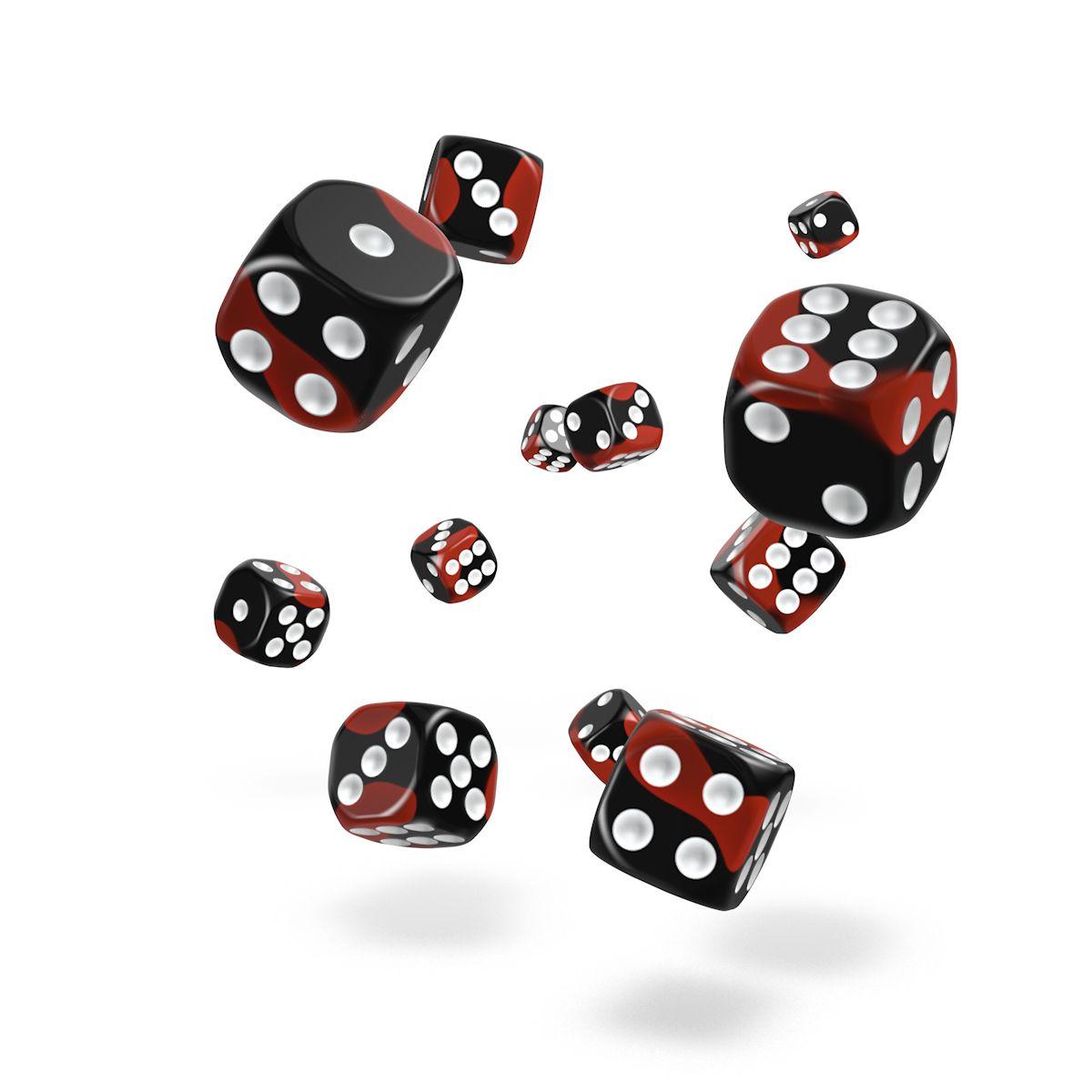 Oakie Doakie Dice D6 Dice 12 mm Glow in the Dark - Lava (36)