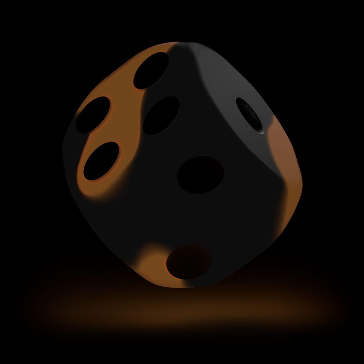 Oakie Doakie Dice D6 Dice 16 mm Glow in the Dark - Lava (12)
