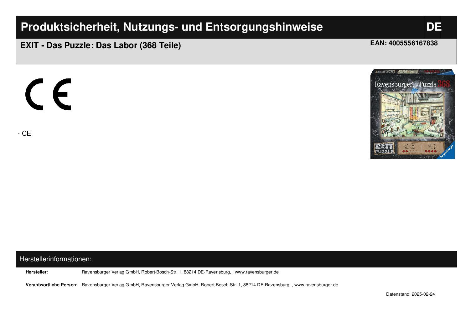 EXIT - Das Puzzle: Das Labor (368 Teile)