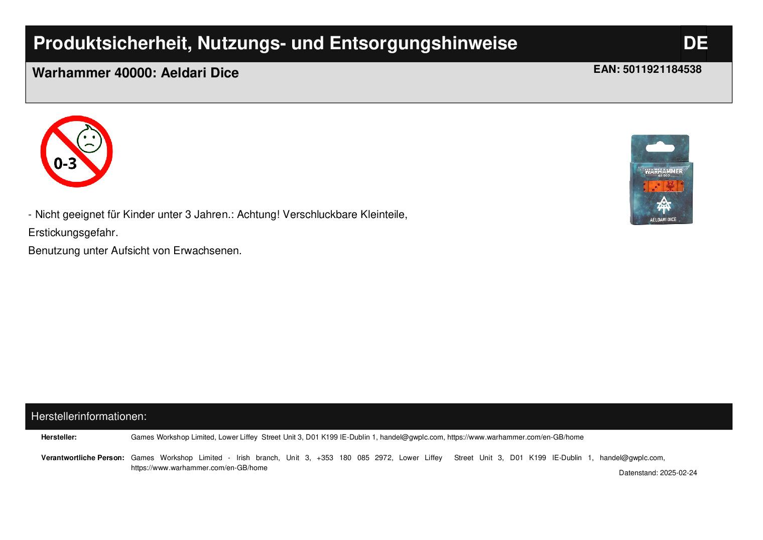 Warhammer 40000: Aeldari Dice