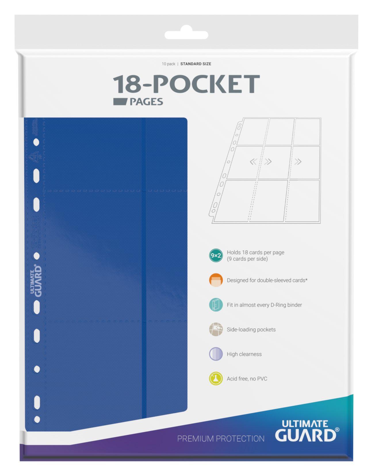 Ultimate Guard 18-Pocket Side-Loading Supreme Pages Standard Size Blau (10)