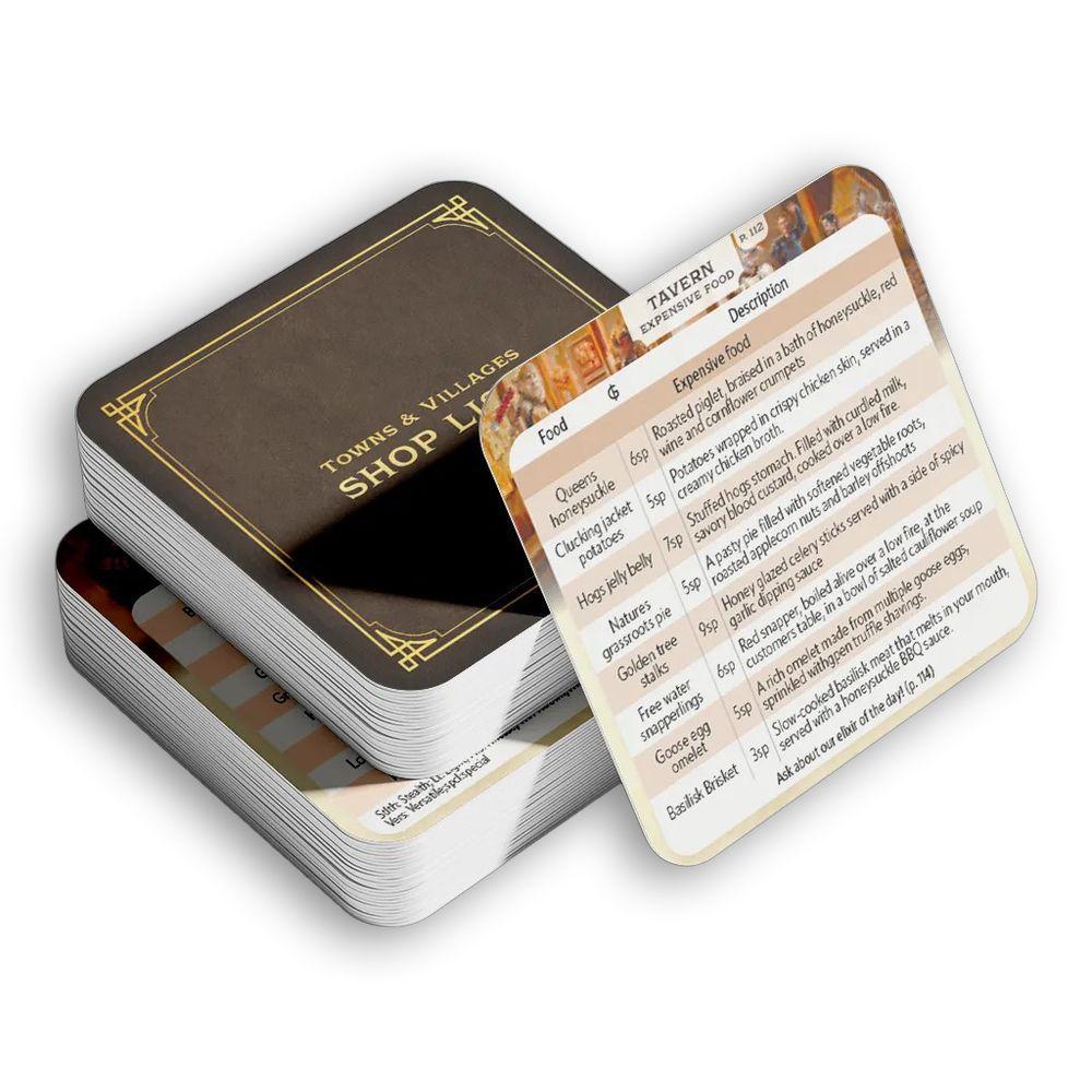 World at a Glance: Deck of Shop Cards