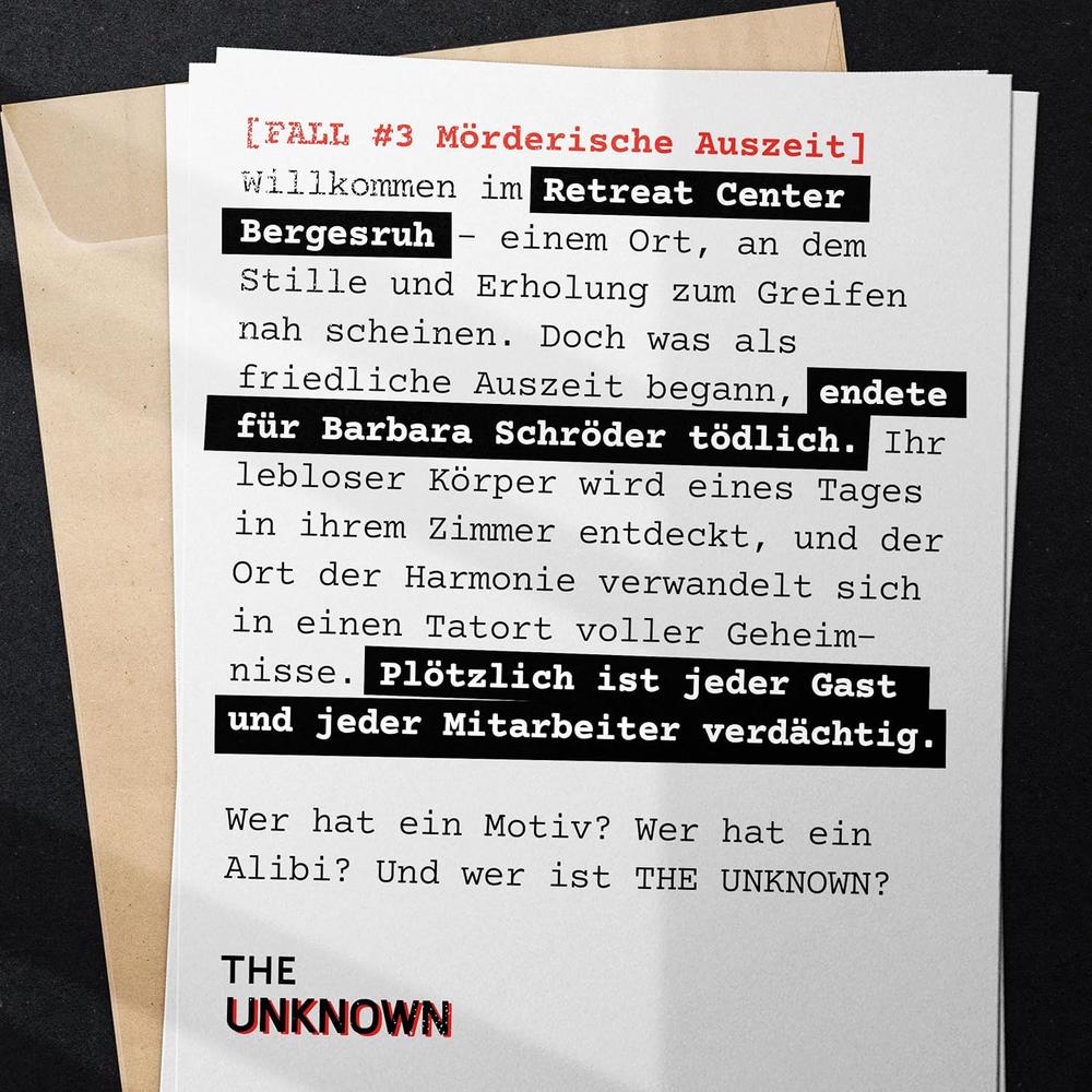 The Unknown - Fall 3 - Mörderische Auszeit