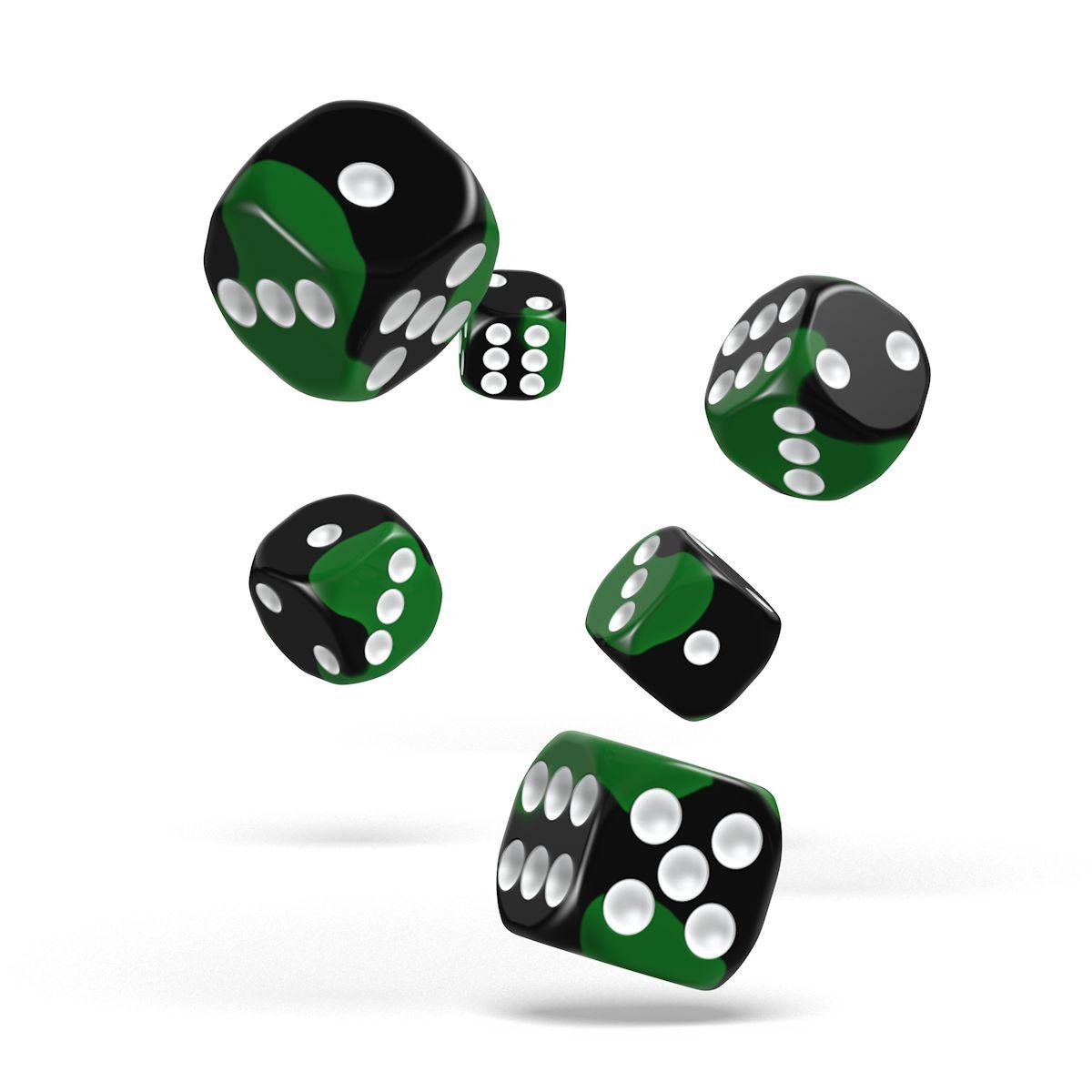 Oakie Doakie Dice D6 Dice 16 mm Glow in the Dark - Biohazard (12)
