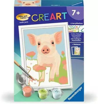 CreArt Süßes Ferkel  - Malen nach Zahlen