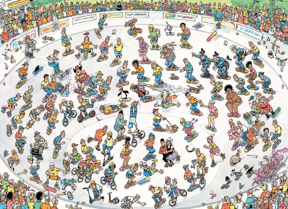 Jan van Haasteren - Skateboarden in der Bowl (2000 Teile)