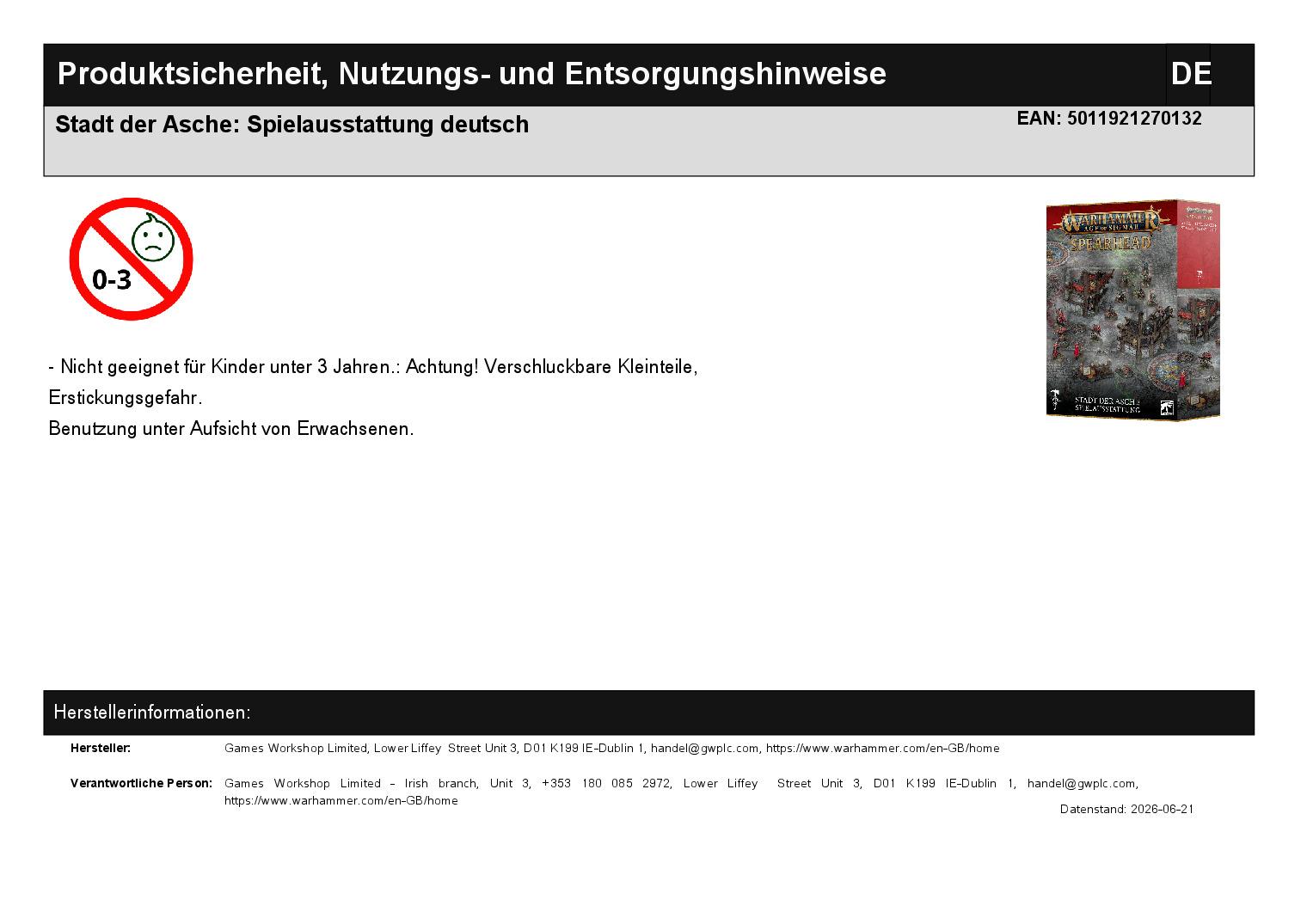 Stadt der Asche: Spielausstattung deutsch