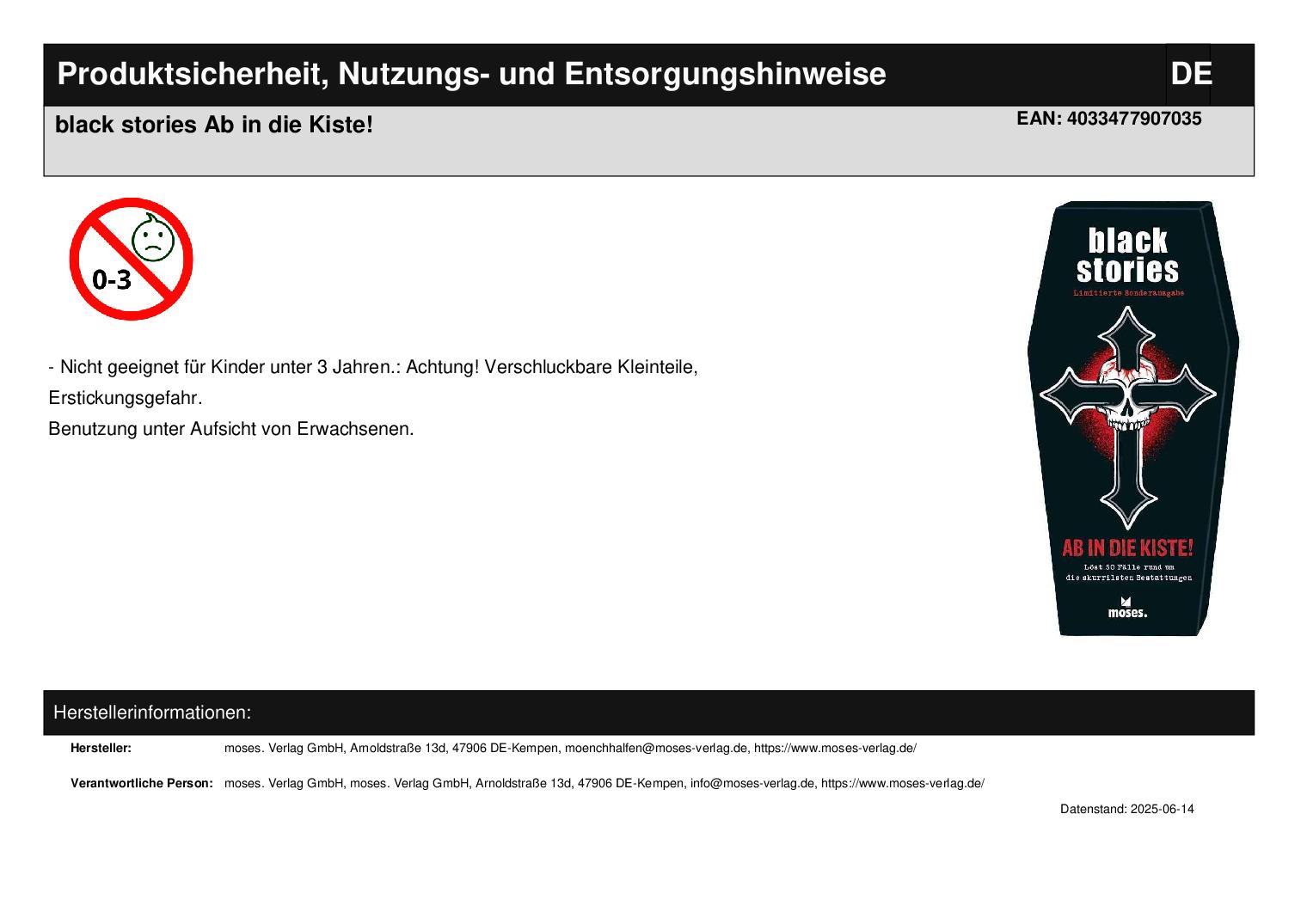 black stories Ab in die Kiste!