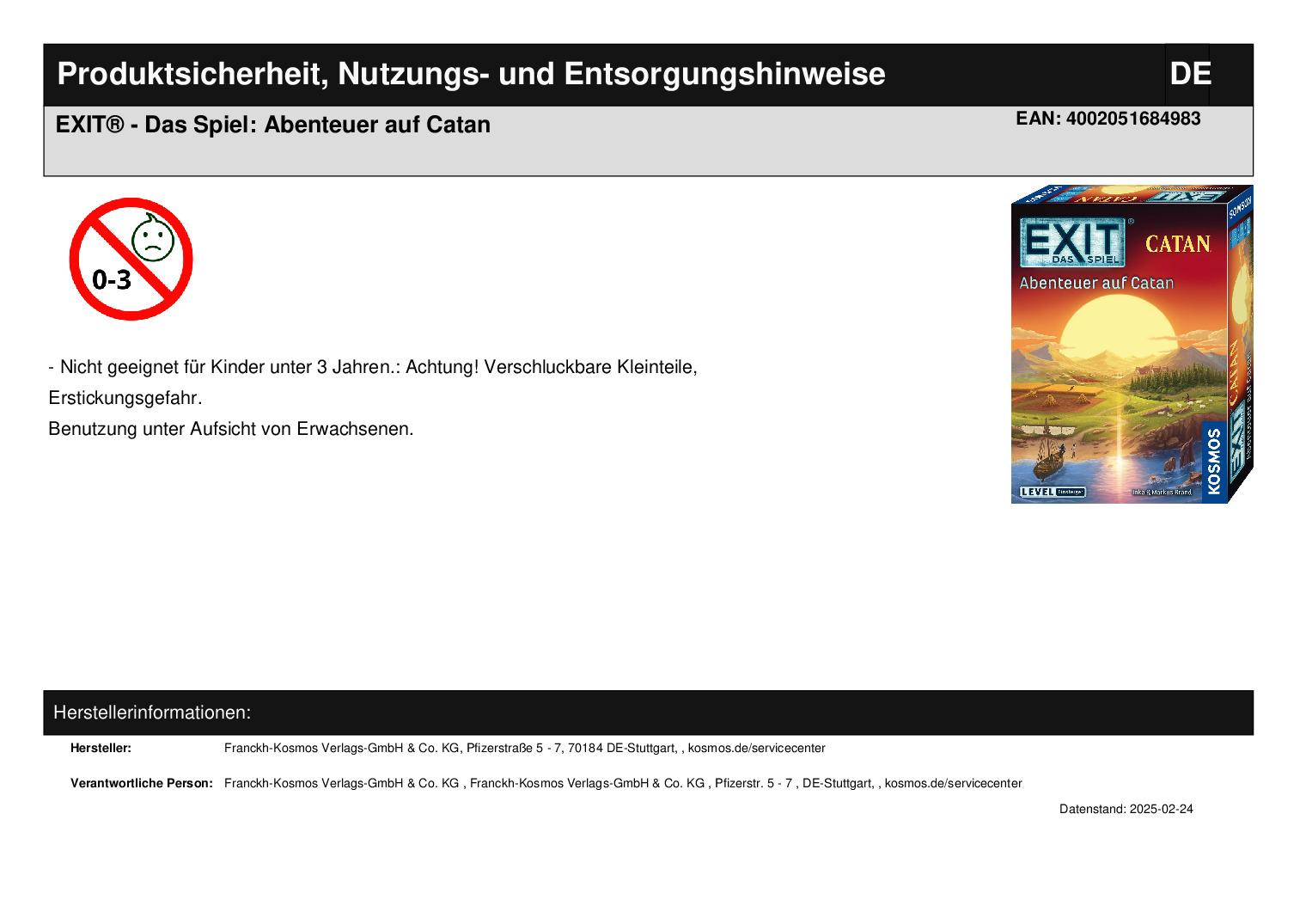 EXIT® - Das Spiel: Abenteuer auf Catan EXIT® - Das Spiel: Abenteuer auf Catan