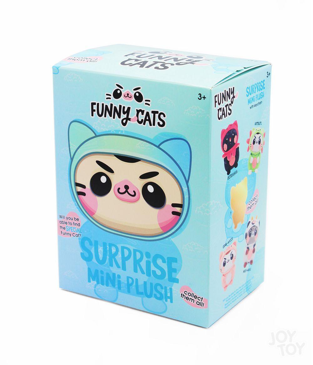 Funny Cats Mini Plüsch Clip on 14 cm - Überaschungsbox