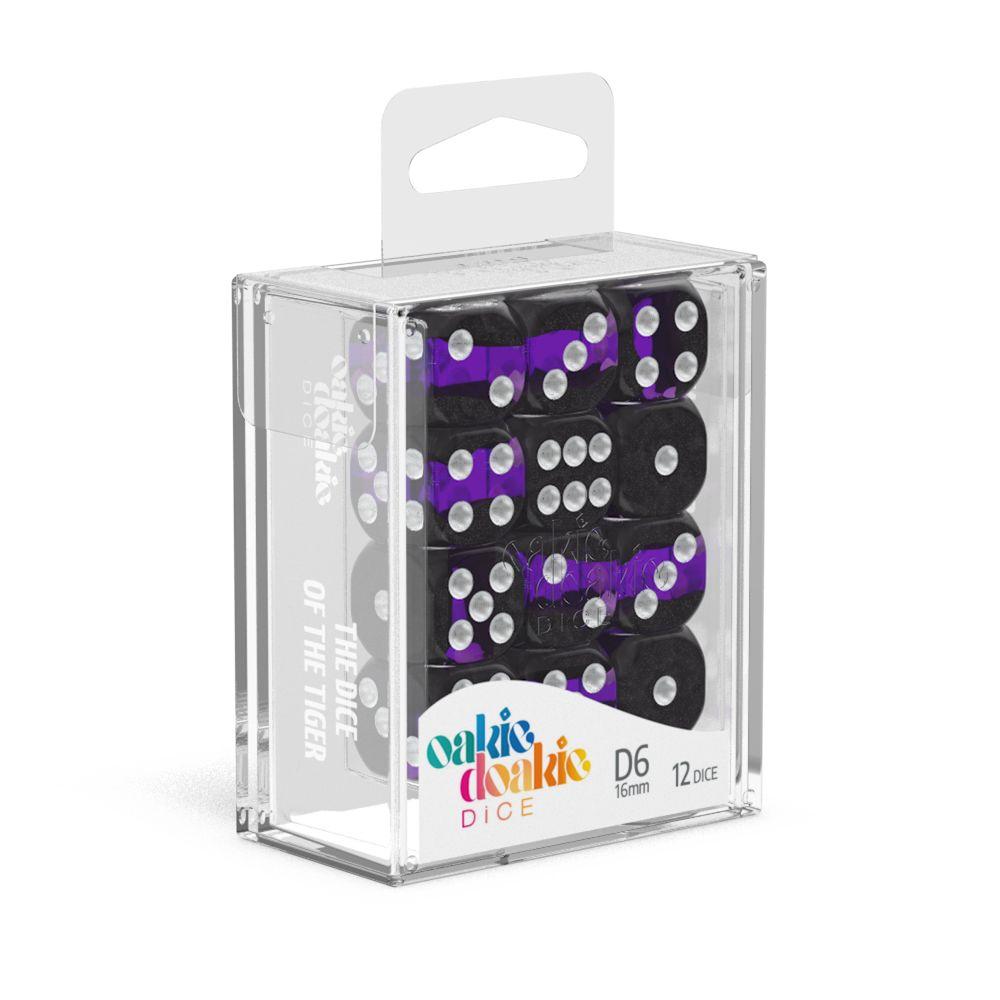Oakie Doakie Dice D6 Dice 16 mm Enclave - Amethyst (12)