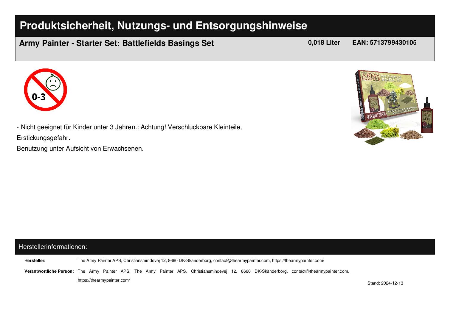 Army Painter - Starter Set: Battlefields Basings Set