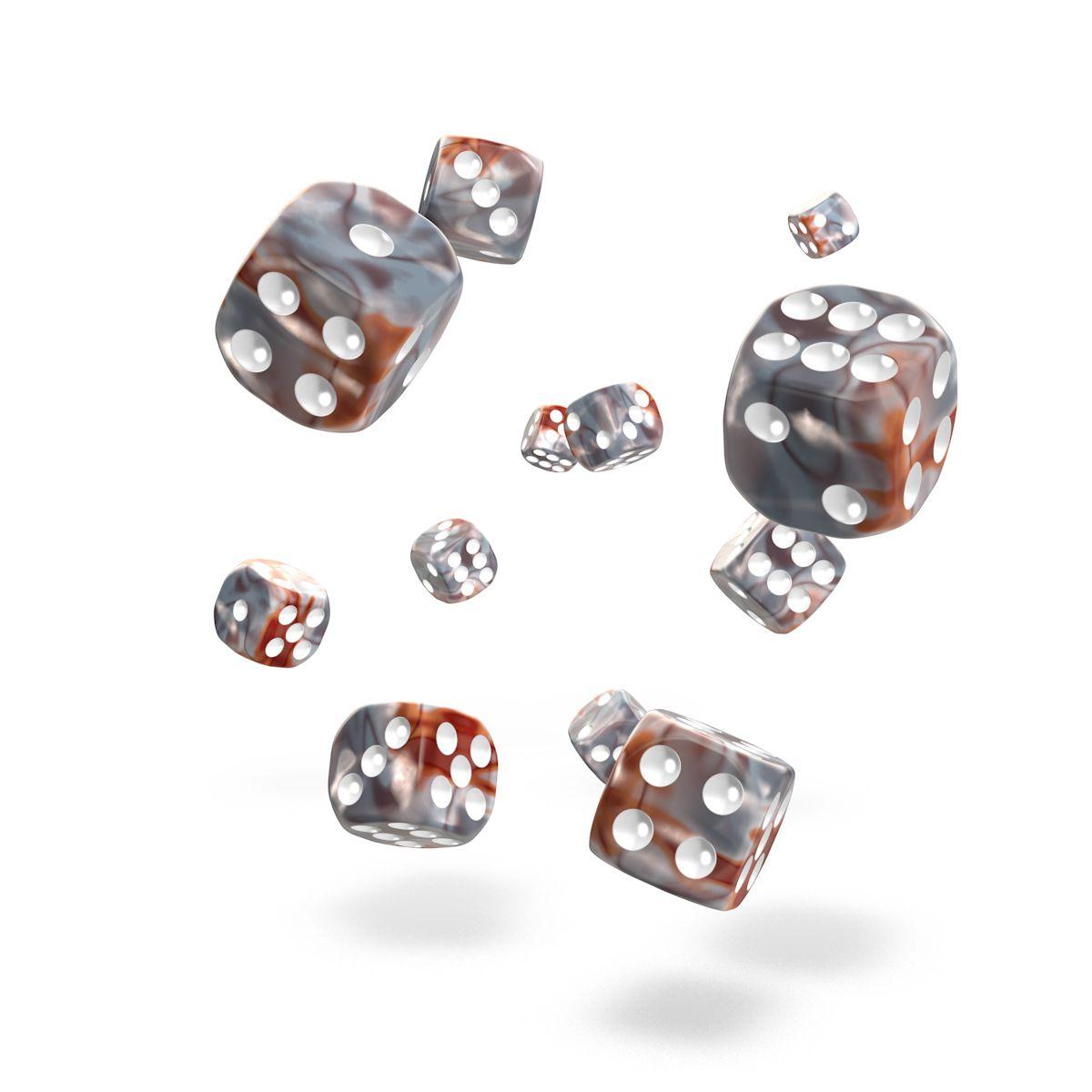 Oakie Doakie Dice D6 Dice 12 mm Gemidice - Silver-Rust (36)