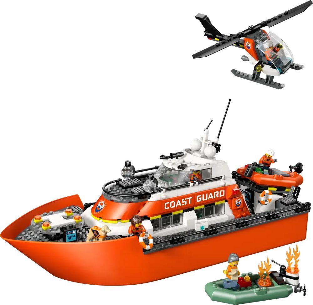 LEGO CITY Exploration Rettungsboot der Küstenwache mit Hubschrauber