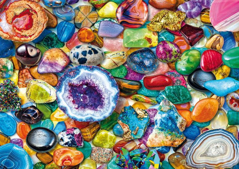 Hexagon-Puzzle 592 Teile: Edelstein-Potpourri