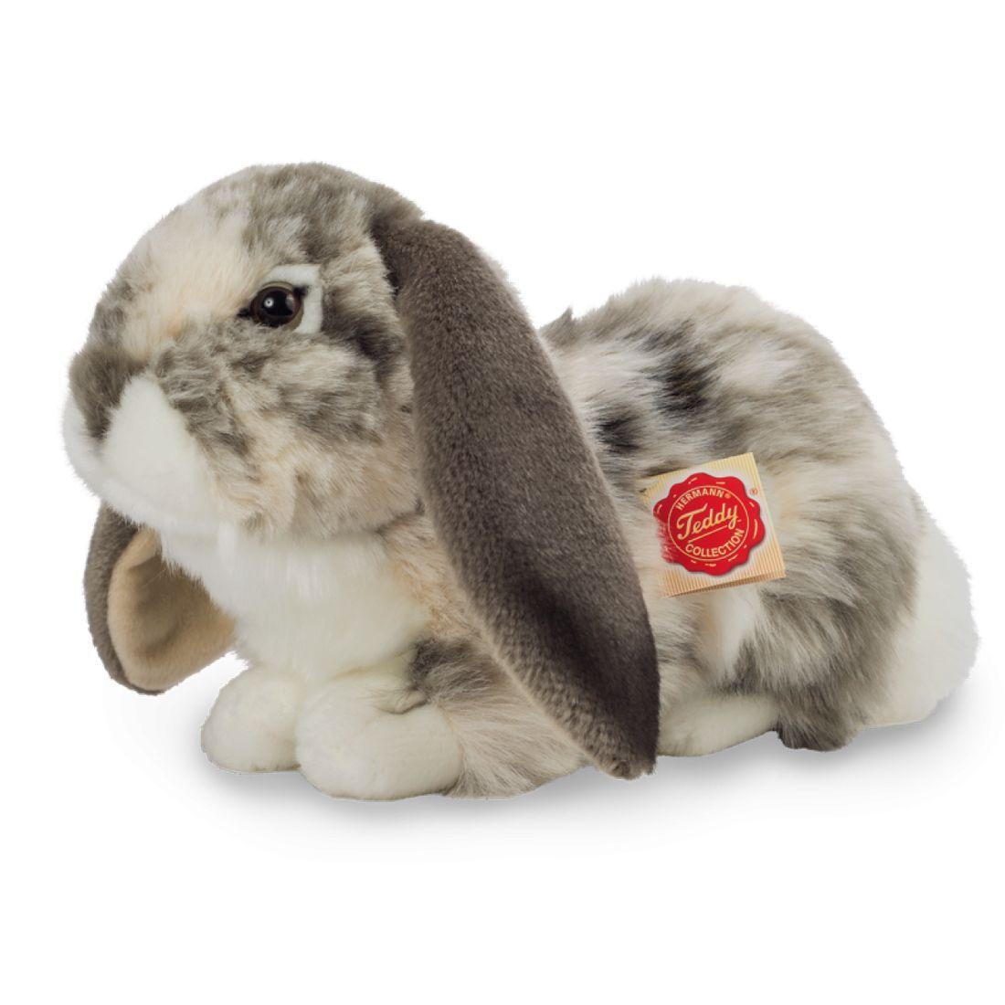 Widderkaninchen grau-weiß gescheckt 23 cm