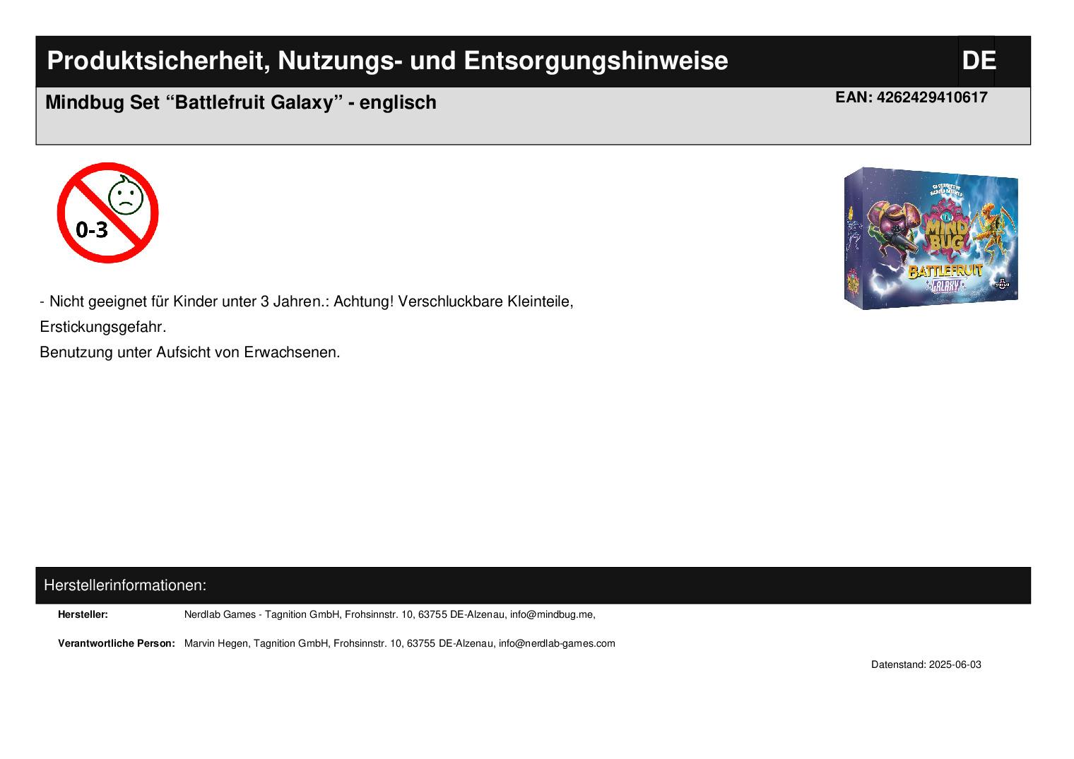 Mindbug Set Battlefruit Galaxy - englisch