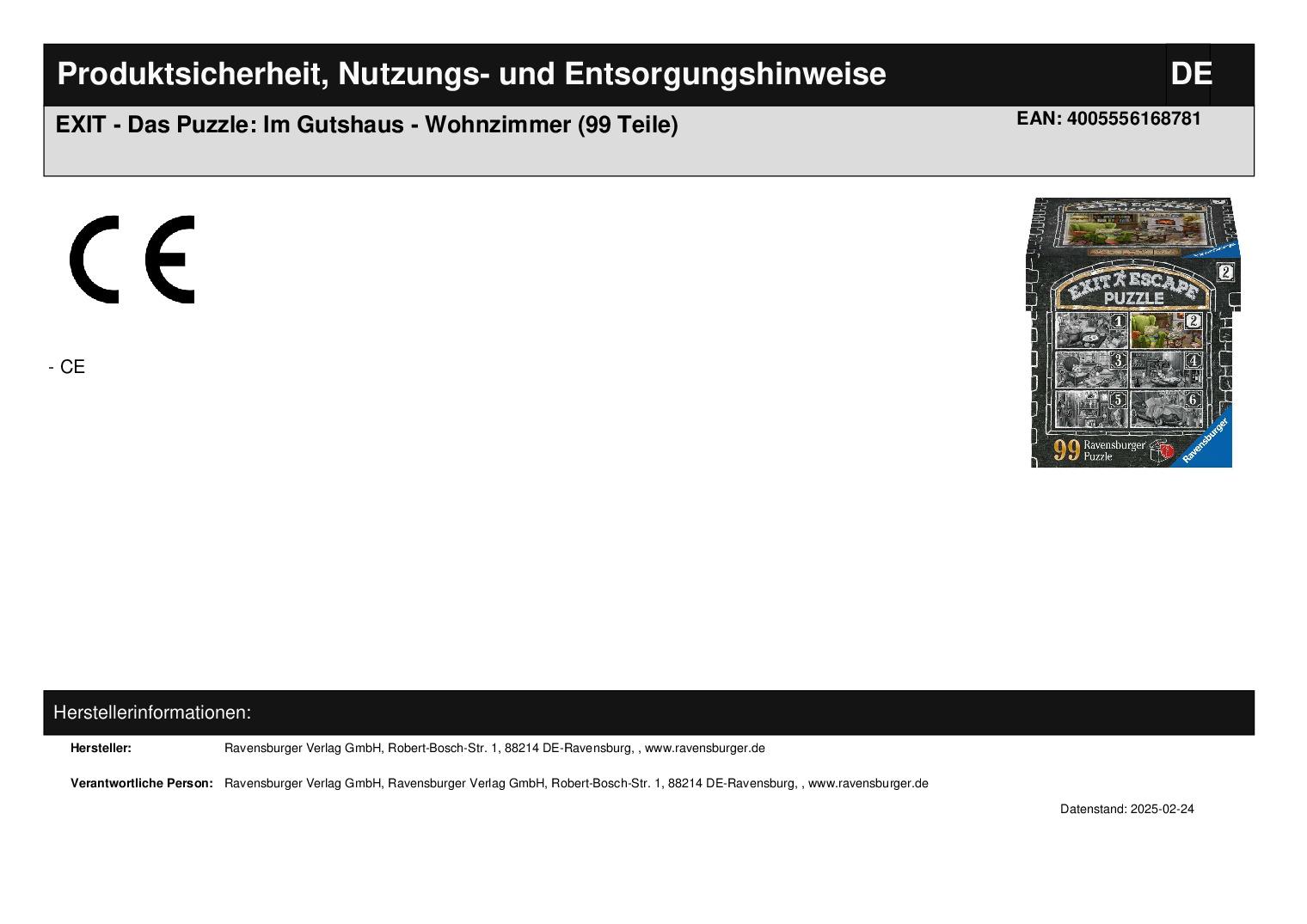 EXIT - Das Puzzle: Im Gutshaus - Wohnzimmer (99 Teile)