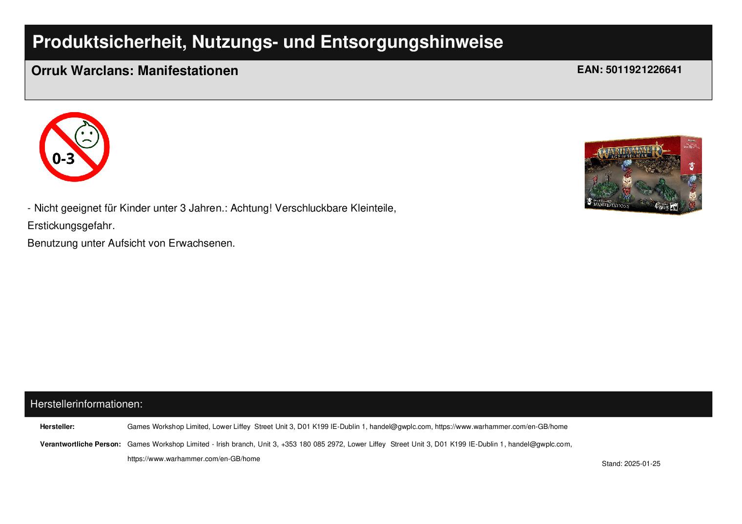 Orruk Warclans: Manifestationen