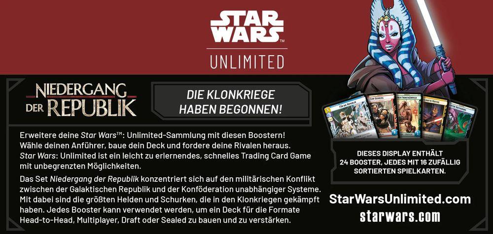 Star Wars: Unlimited - Niedergang der Republik Booster-Display (24)