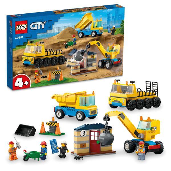 LEGO City Baufahrzeuge und Kran mit Abrissbirne