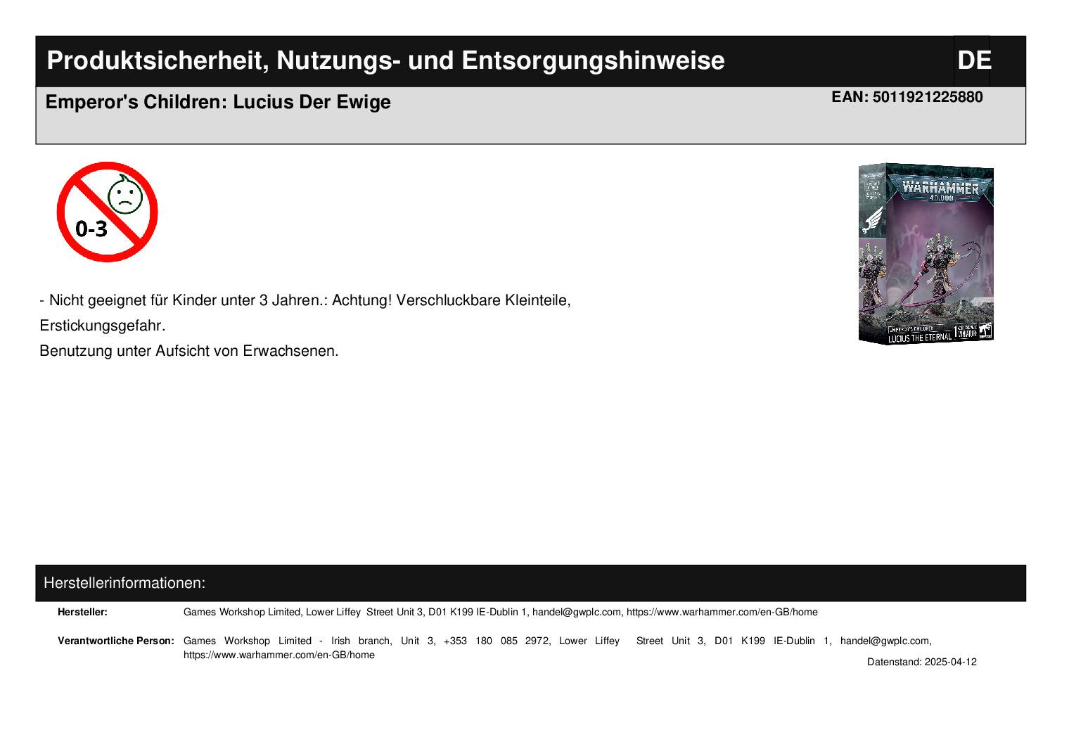 Emperor's Children: Lucius Der Ewige