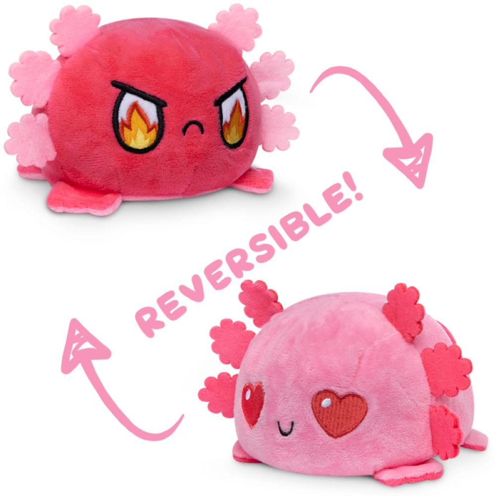 Reversible Axolotl Plushie [Love + RAGE] [Light Pink + Pink]