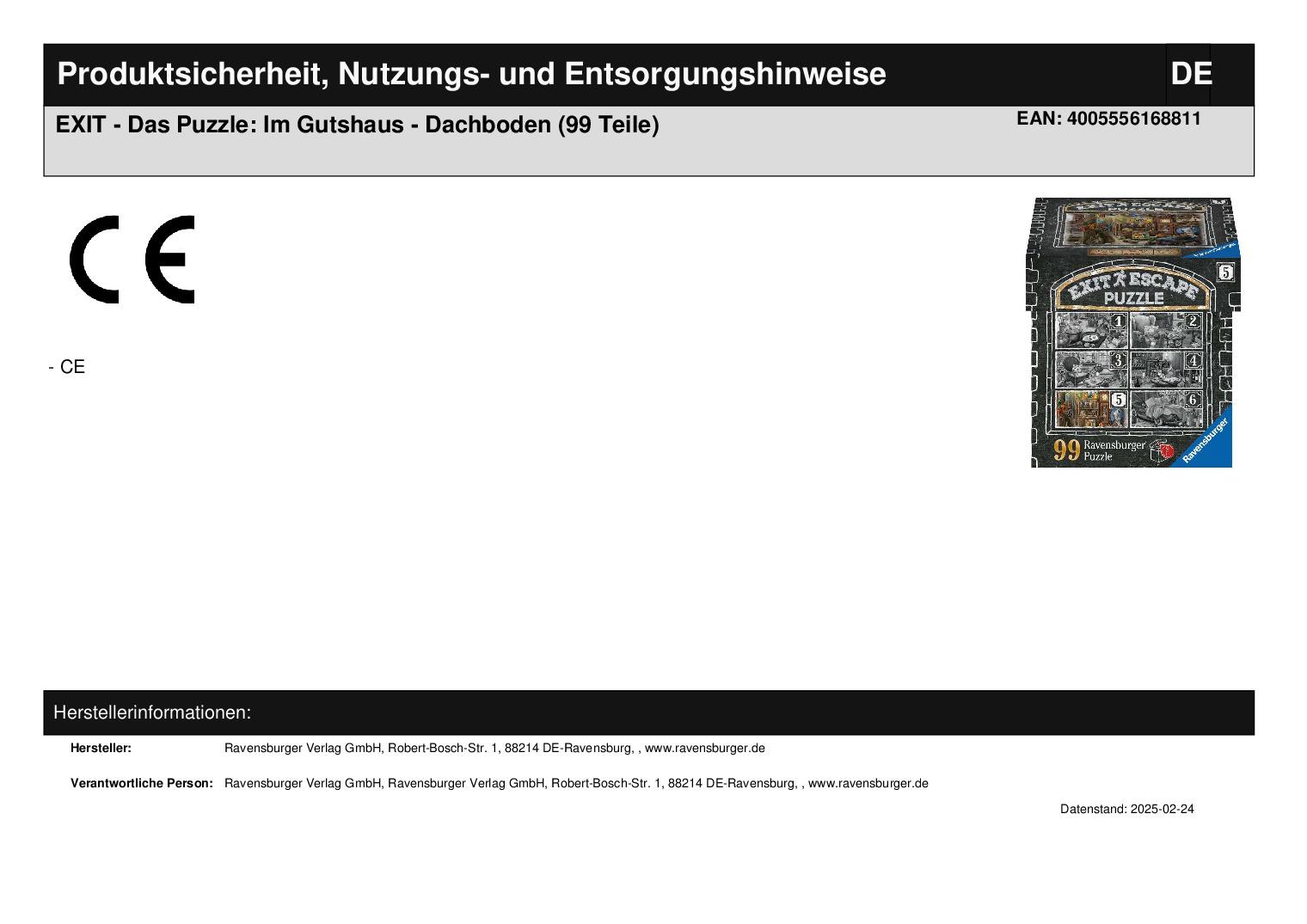 EXIT - Das Puzzle: Im Gutshaus - Dachboden (99 Teile)